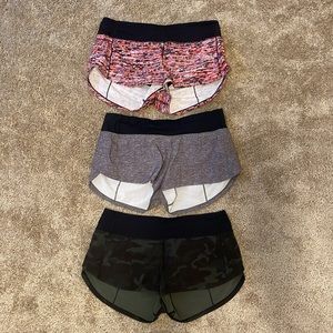 Lululemon speed up shorts, size 6